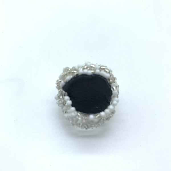 Beaded Ring-White Variation 2