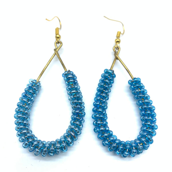 Beaded Earrings Nuru-Blue 2