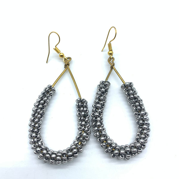 Beaded Earrings Nuru-Silver