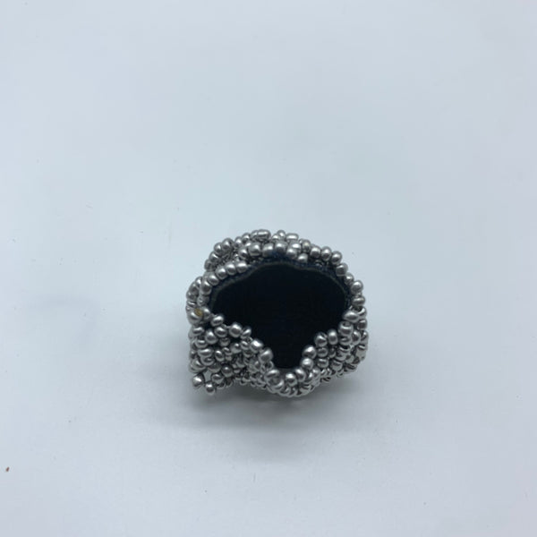 Beaded Ring- Silver Variation