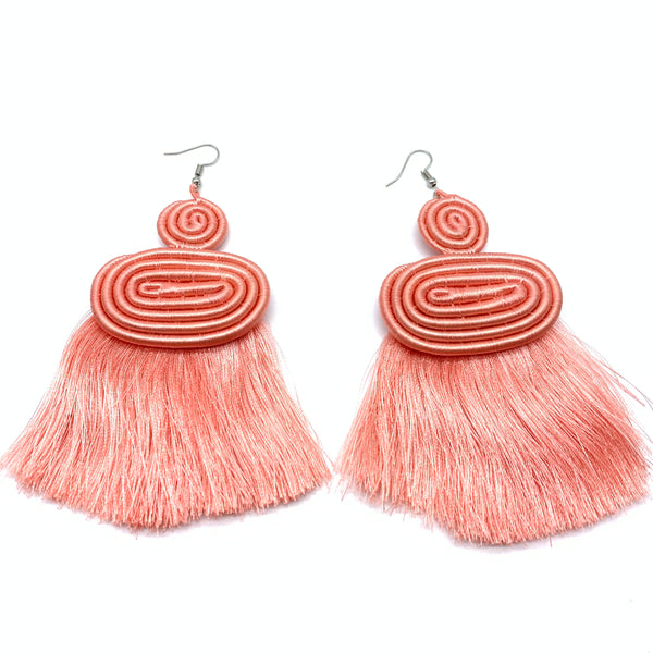 Thread Earrings Meza-Pink Variation