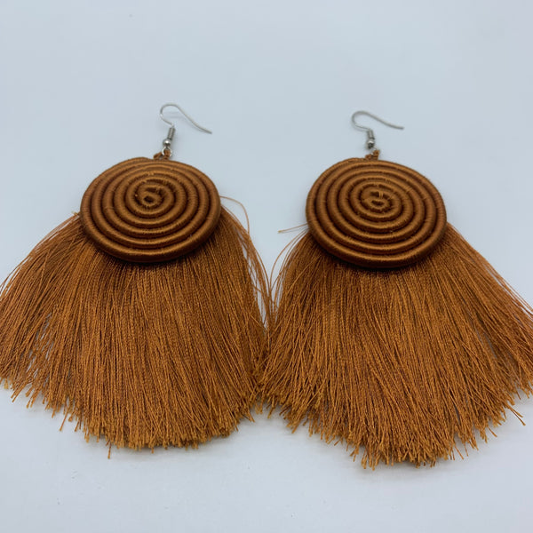 Thread Earrings Keza- Brown Variation