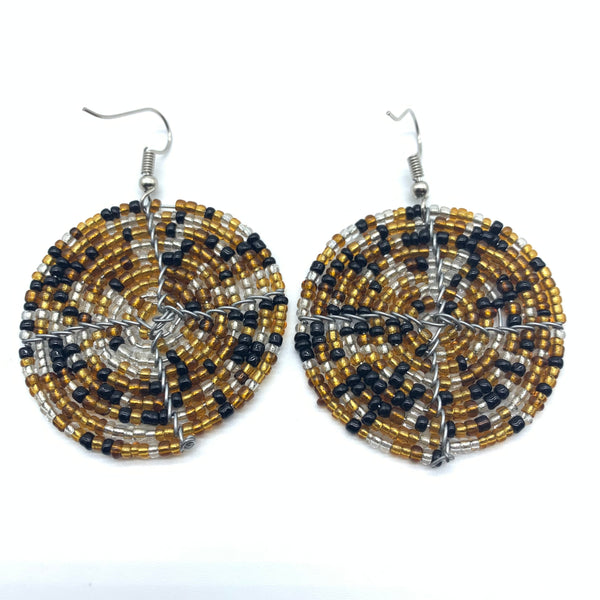 Beaded Earrings Duni-Brown