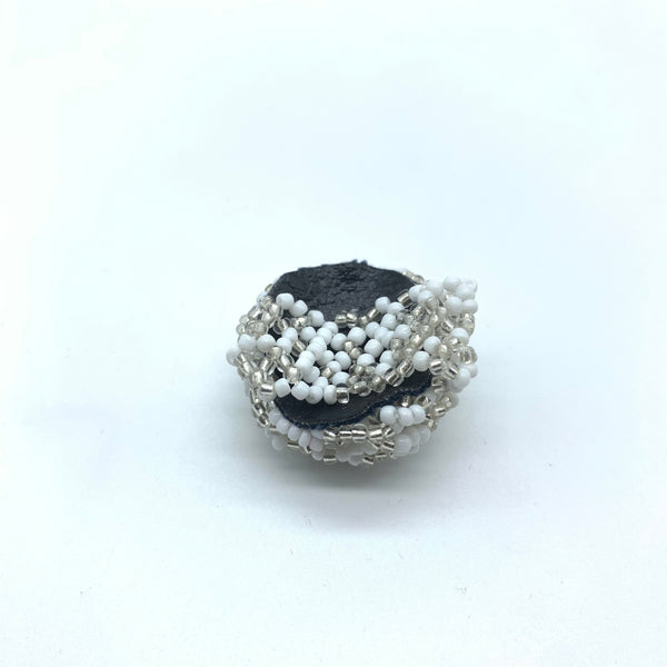 Beaded Ring-White Variation 2