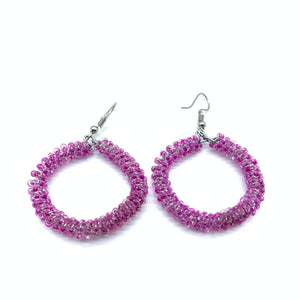 Beaded Earrings Kaweria-Pink