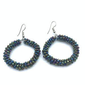 Beaded Earrings Kaweria-Metallic Multi Colour