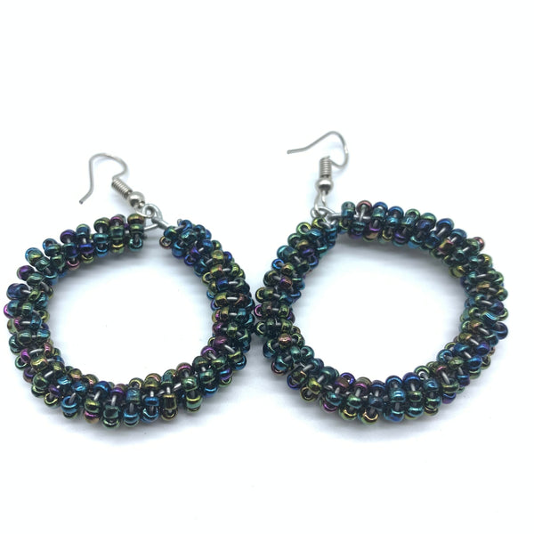 Beaded Earrings Kaweria-Metallic Multi Colour