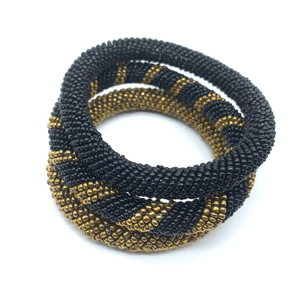 Beaded Bangle-Gold 4