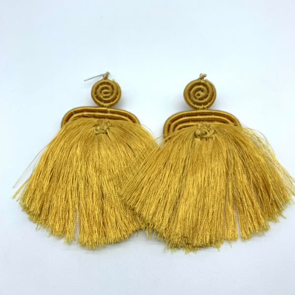 Thread Earrings Meza-Gold Variation