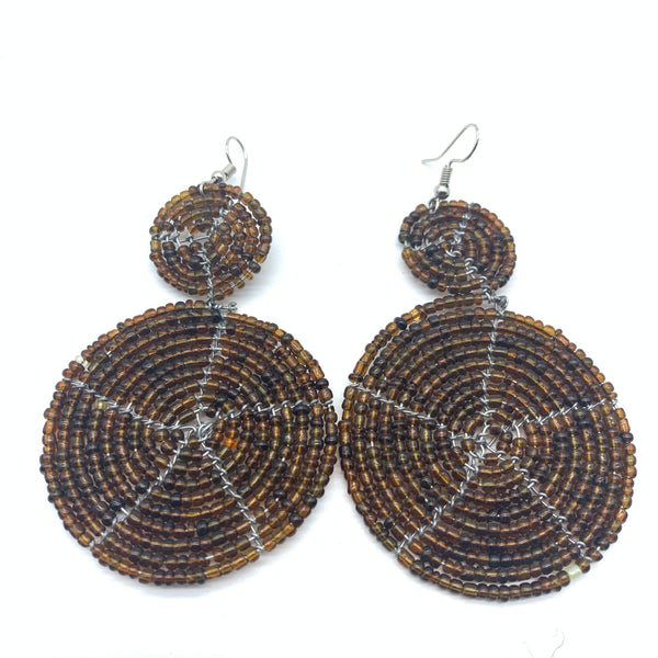 Beaded Earrings- Brown Variation