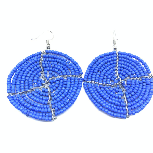 Beaded Earrings Duni-Blue