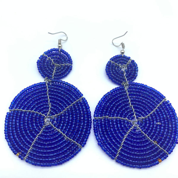 Beaded Earrings-Blue Variation 6