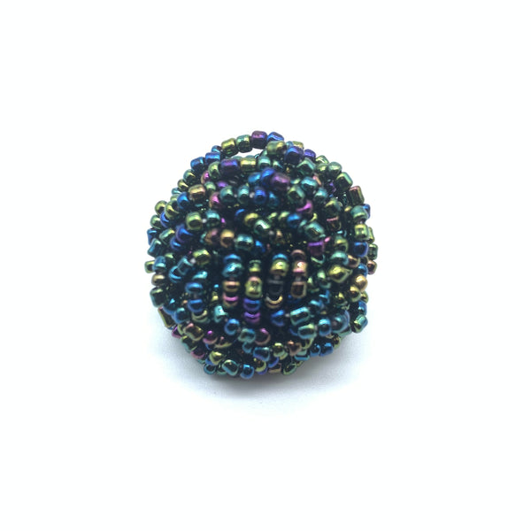 Beaded Ring- Metallic Multi Colour Variation