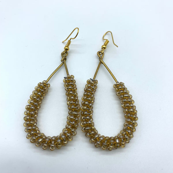 Beaded Earrings Nuru-Champagne