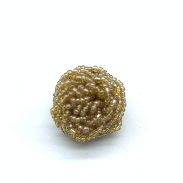 Beaded Ring-  Champagne Variation