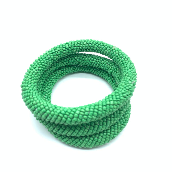 Beaded Bangle-Green 3