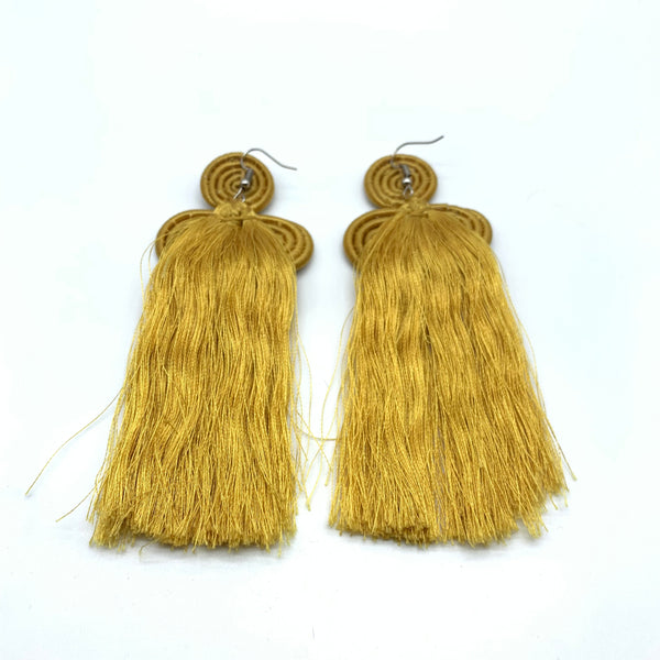 Thread Earrings Leza-Gold Variation