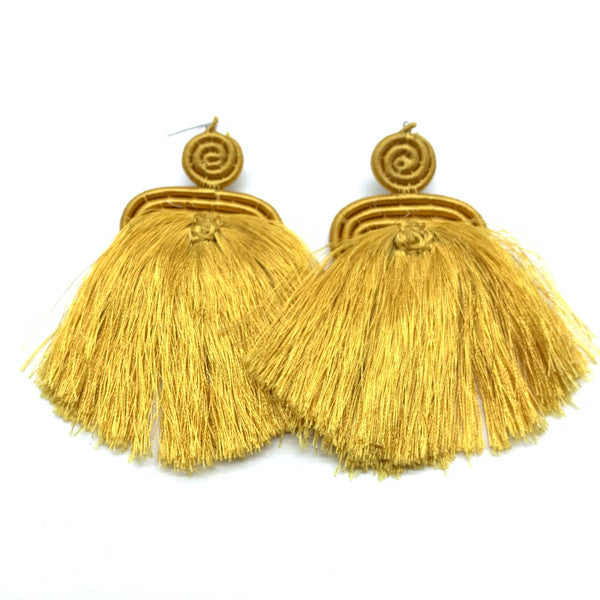 Thread Earrings Meza-Gold Variation