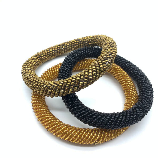 Beaded Bangle-Gold 4