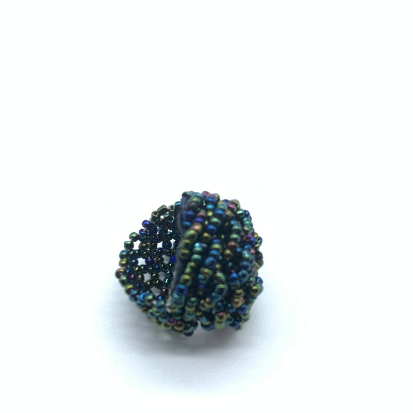 Beaded Ring- Metallic Multi Colour Variation