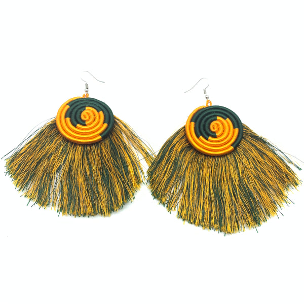 Thread Earrings Keza- Orange Variation