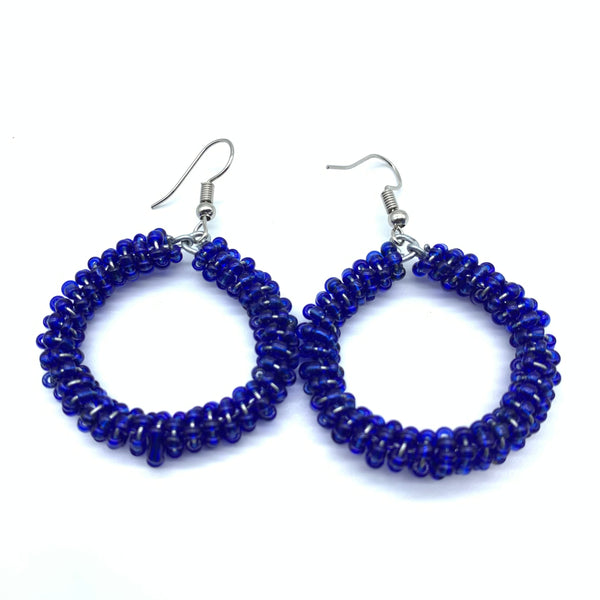 Beaded Earrings Kaweria-Blue