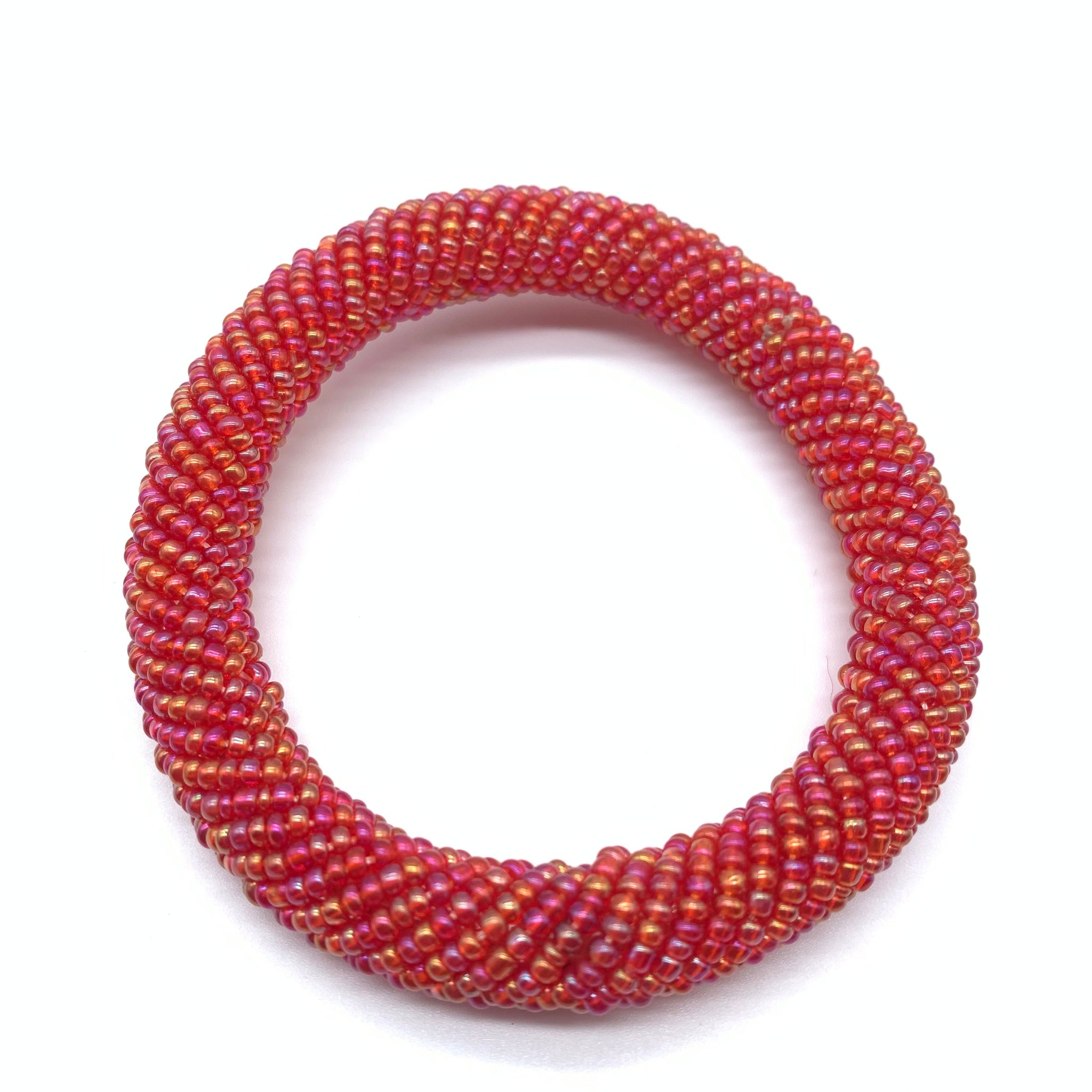 Beaded Bangle-Red