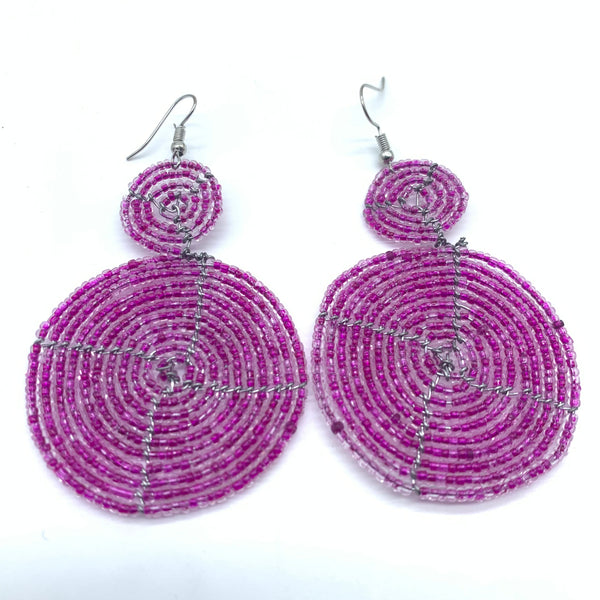 Beaded Earrings-Pink Variation 4