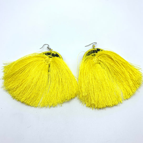 Thread Earrings Keza- Yellow Variation