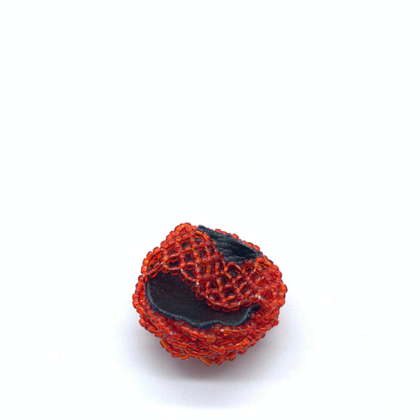 Beaded Ring-  Red Variation 2