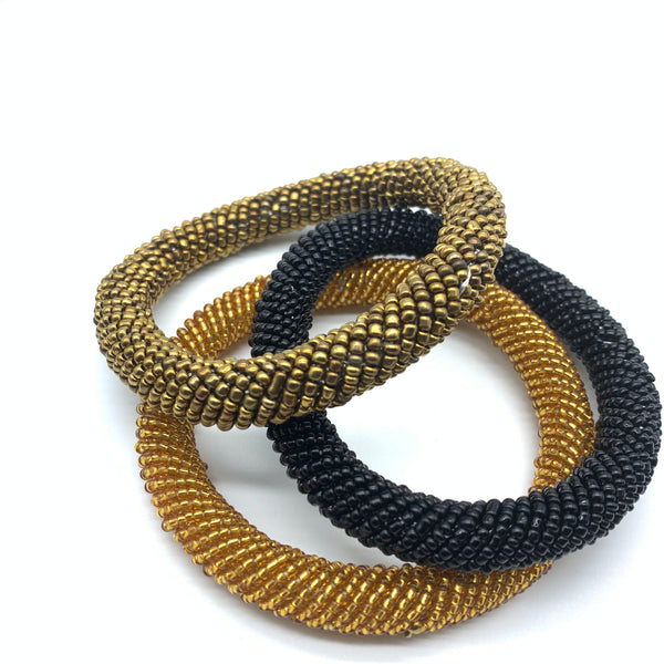 Beaded Bangle-Gold 3