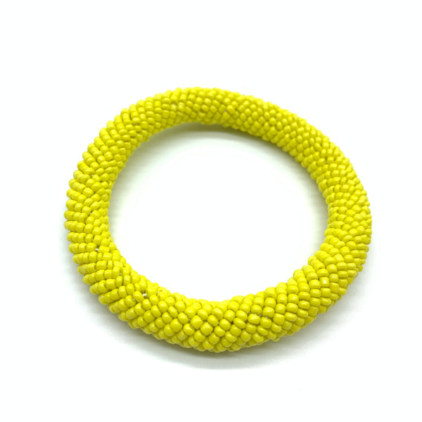 Beaded Bangle-Yellow 2