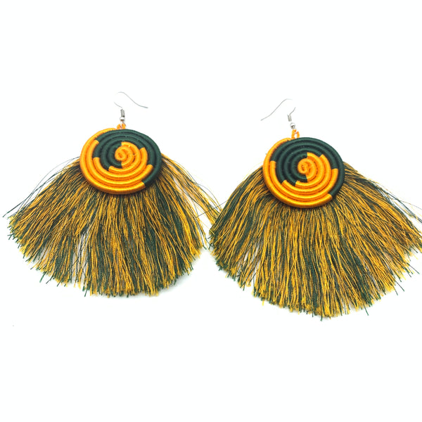 Thread Earrings Keza- Orange Variation