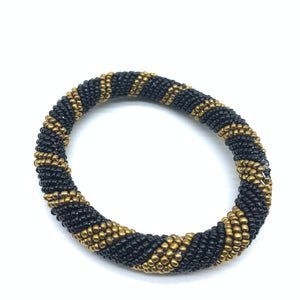 Beaded Bangle-Black 5