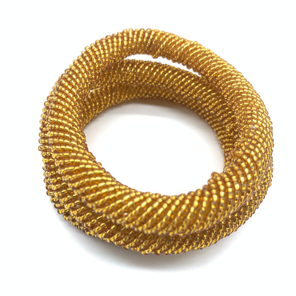 Beaded Bangle-Gold 3