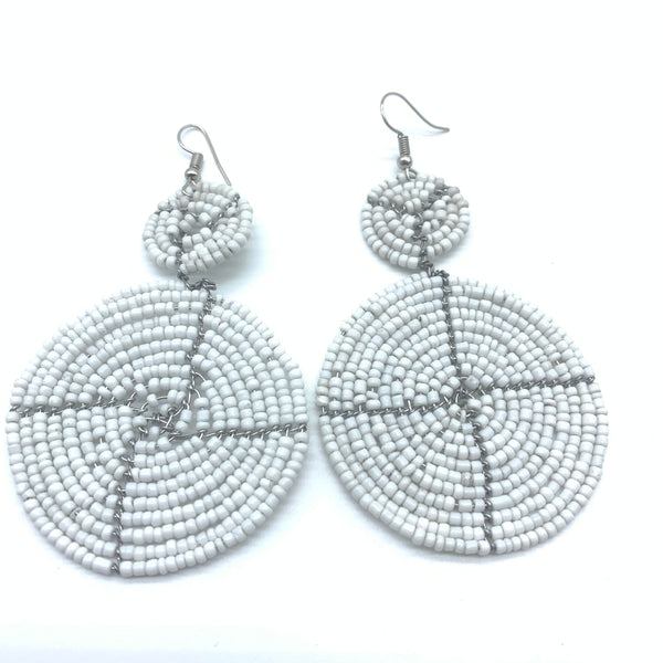 Beaded Earrings- White Variation 2