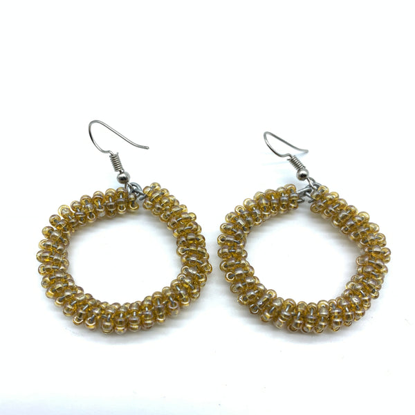 Beaded Earrings Kaweria-Champagne