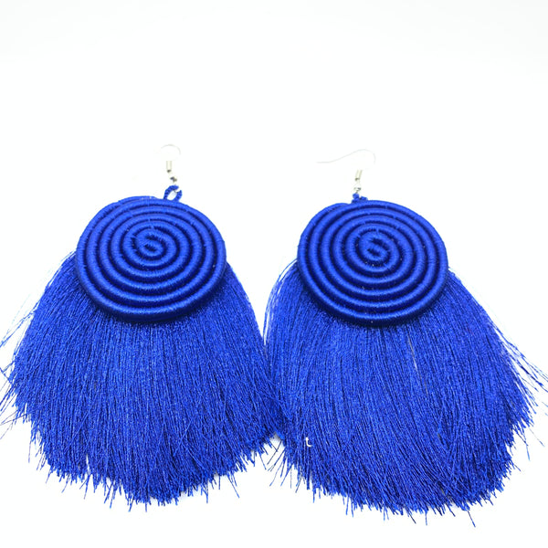 Thread Earrings Keza-Blue Variation