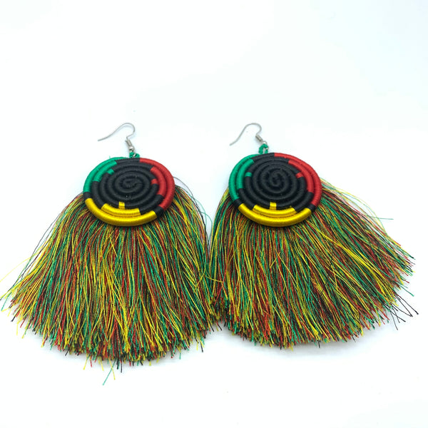 Thread Earrings Keza- Multi Colour Variation