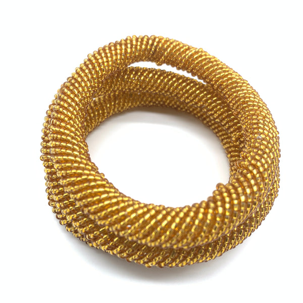 Beaded Bangle-Gold 3