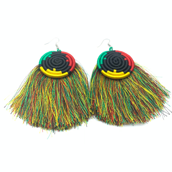 Thread Earrings Keza- Multi Colour Variation