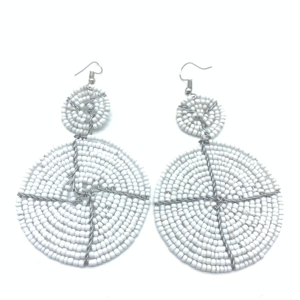 Beaded Earrings- White Variation 2