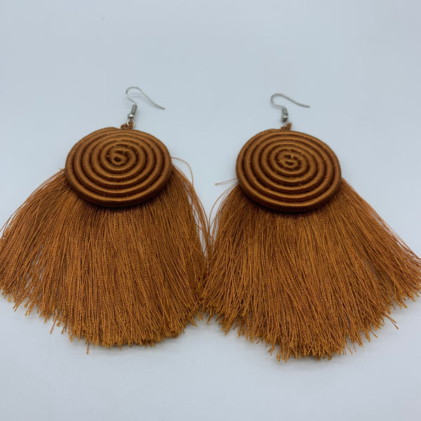 Thread Earrings Keza- Brown Variation