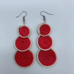 Sisal Earrings- 3C Red Variation - Lillon Boutique