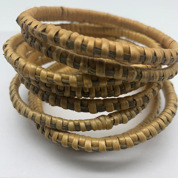 Basket Weave Bangle-Greyish Dye Variation - Lillon Boutique