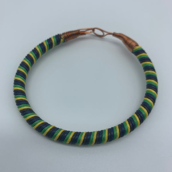 Thread W/Metal Wire Bracelet-Green Variation 2 - Lillon Boutique