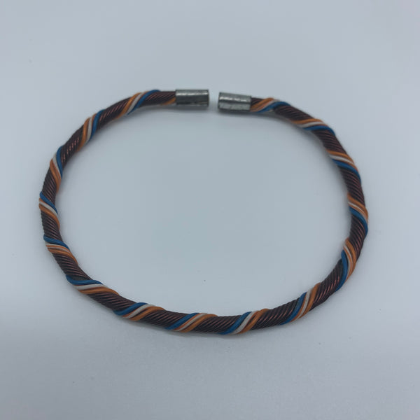 Telephone Wire W/Metal Wire Bracelet-Blue Variation - Lillon Boutique