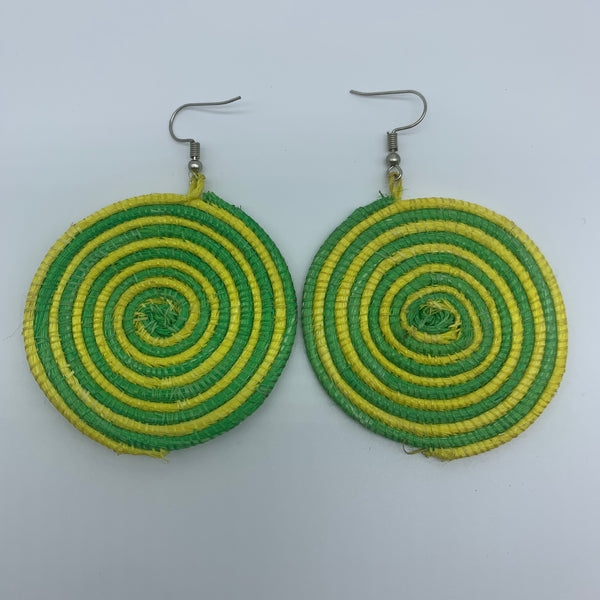 Sisal Earrings-Yellow Variation 2 - Lillon Boutique