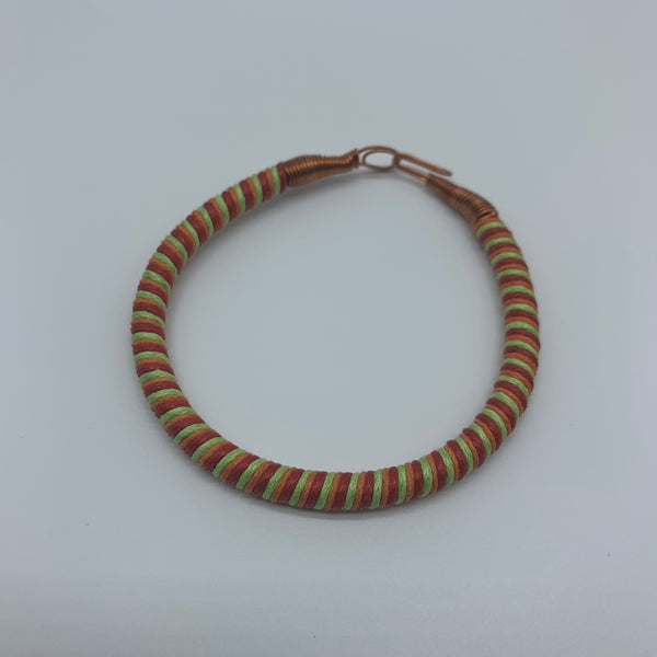 Thread W/Metal Wire Bracelet-Red Variation - Lillon Boutique