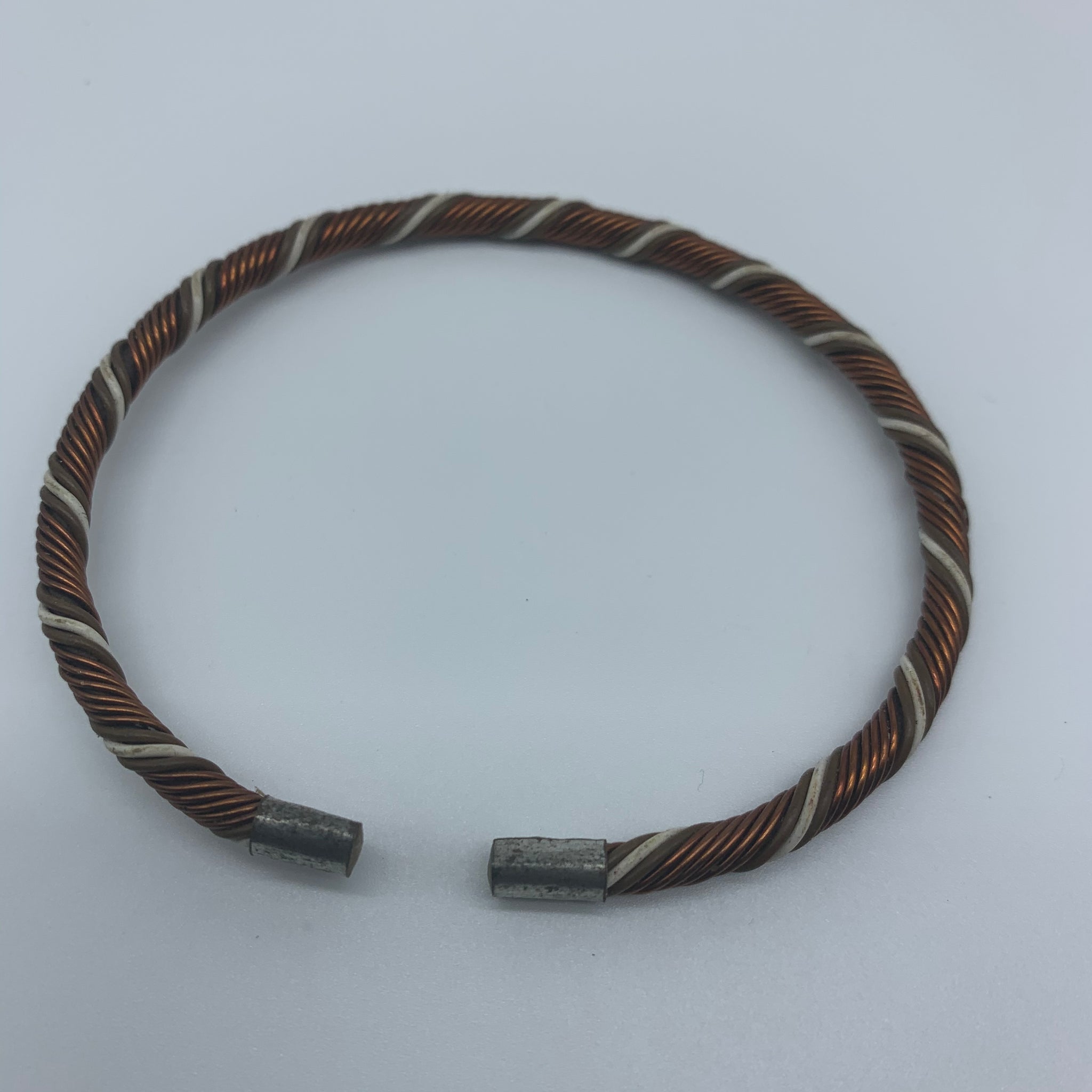 Telephone Wire W/Metal Wire Bracelet-White Variation 3 - Lillon Boutique